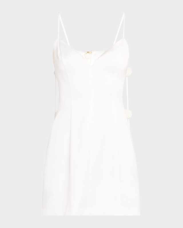Cynthia Satin Rosette Mini Dress